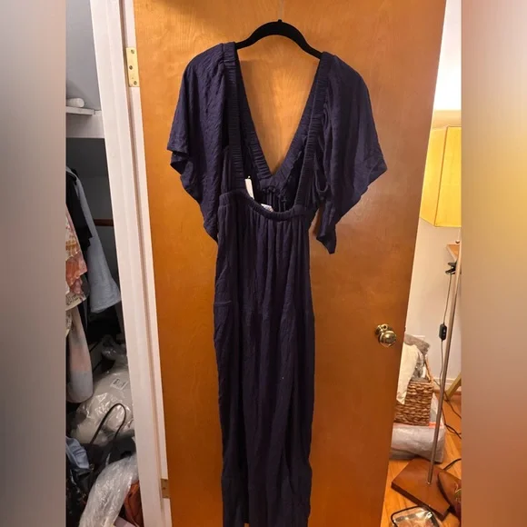 Free People Deep Indigo Tiered Maxi Dress - Picture 4 of 6